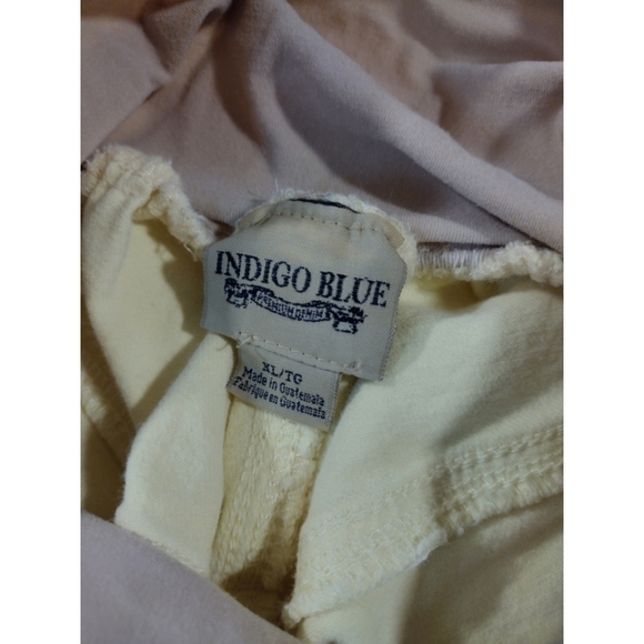 Indigo Blue yellow denim maternity shorts - Picture 5 of 8